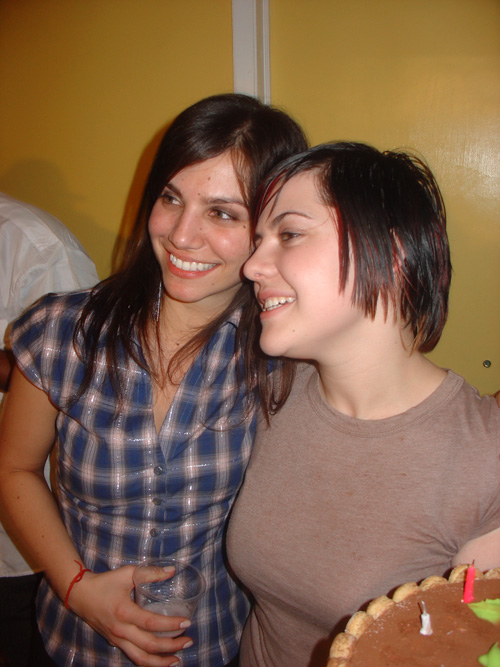 Marcela Cussolin with Andy and cake
