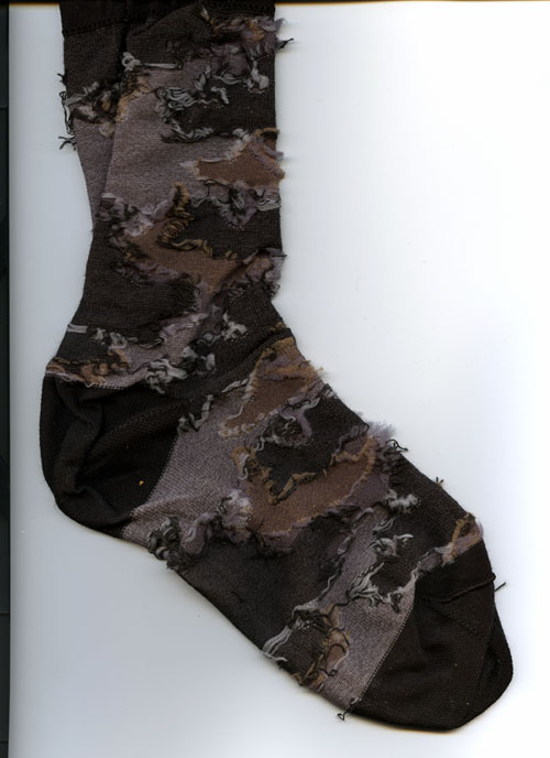 inside-out camo sock